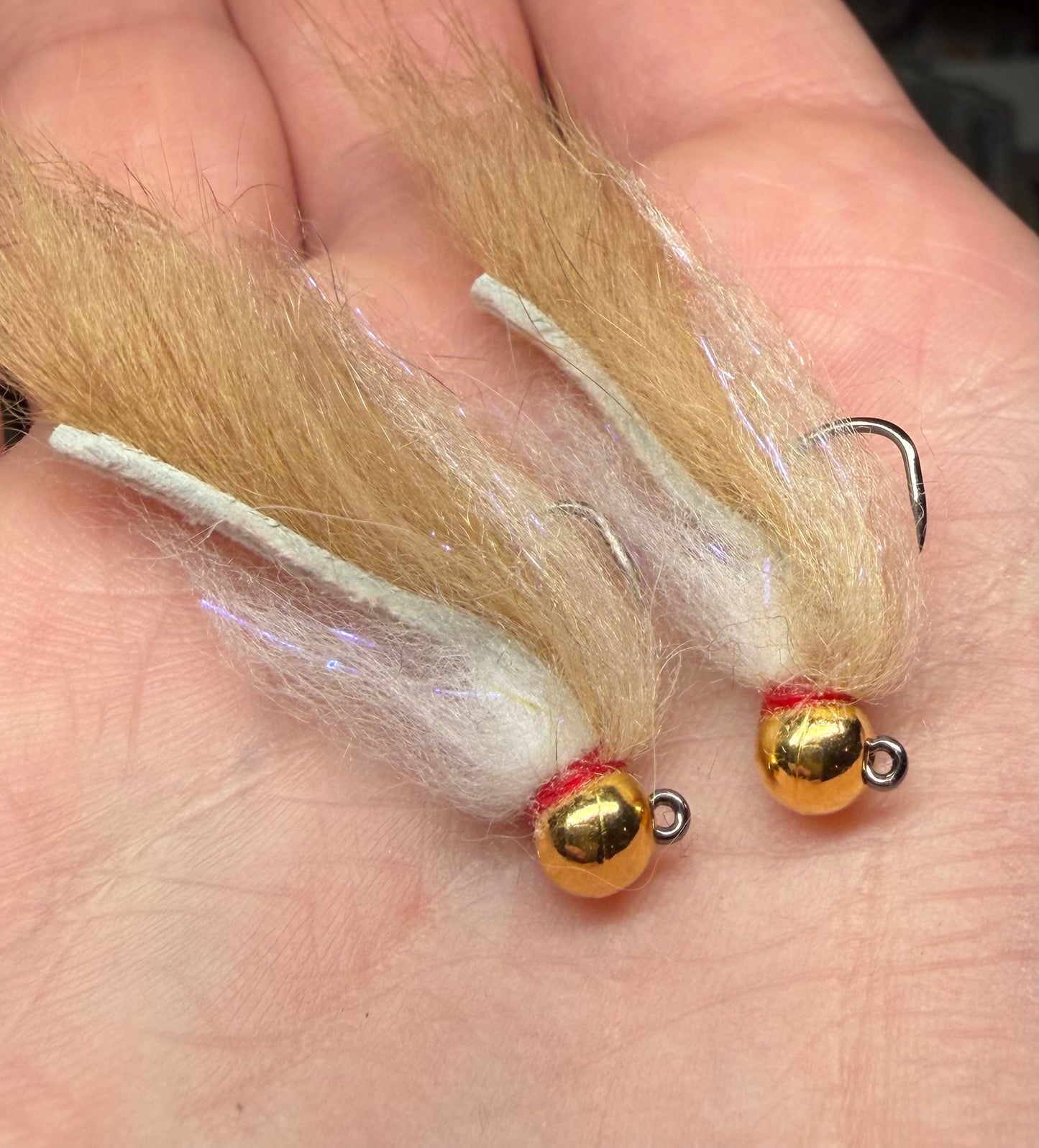 2 Pack - Tan Over White 6.4mm Jig