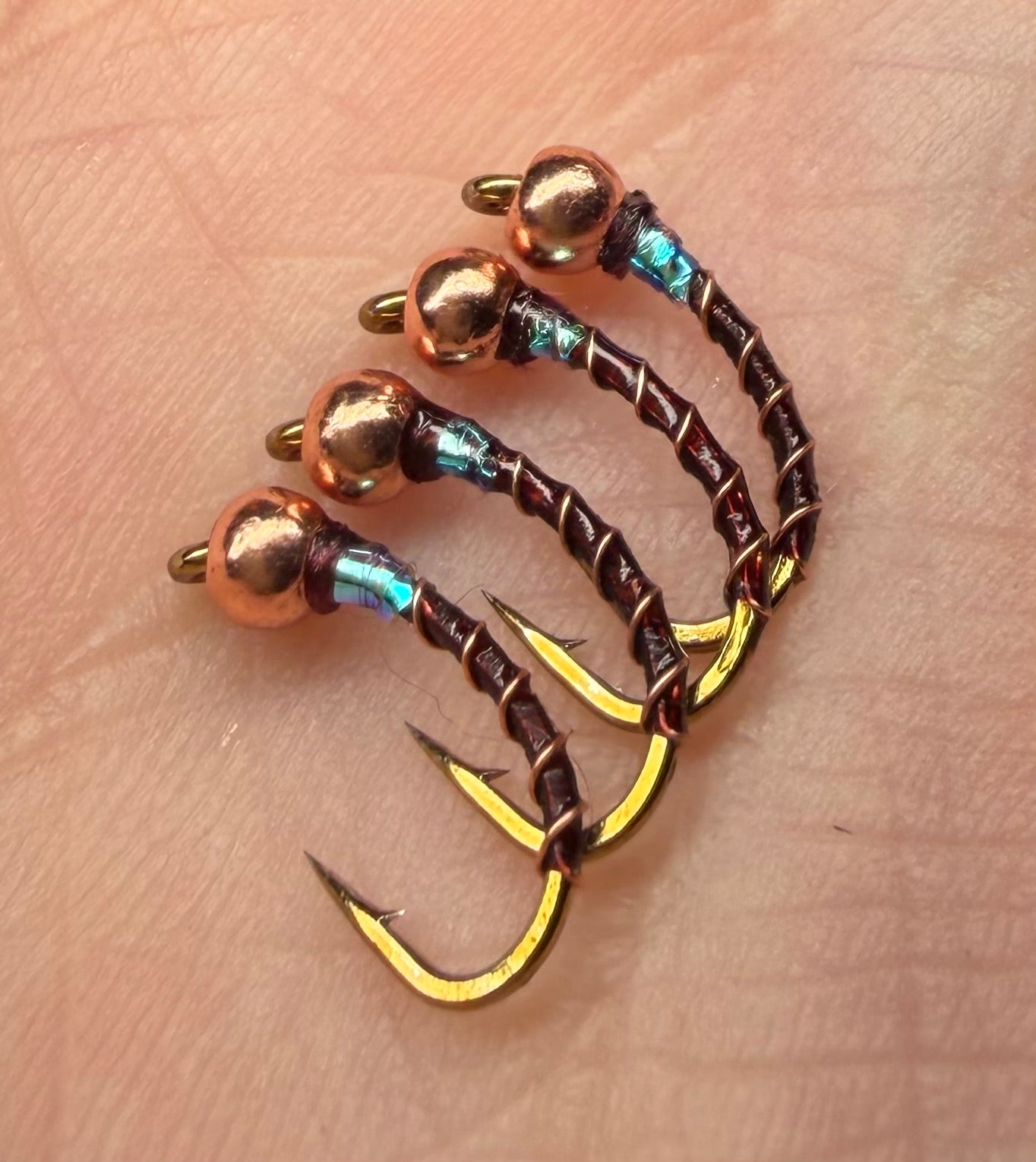 4 Pack - Wine Flash Collar Tungsten Midge *new*