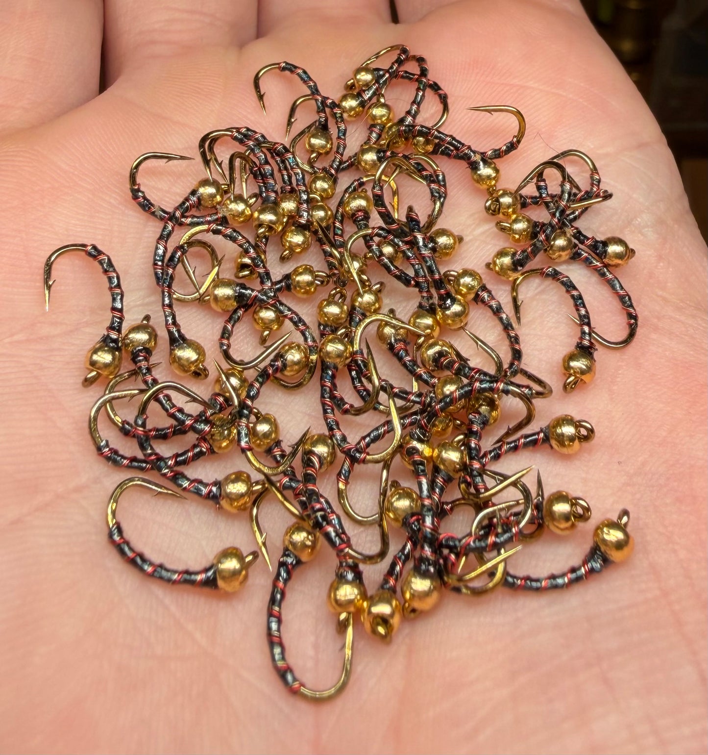 4 Pack - Holo. Black Tungsten Midge *new*